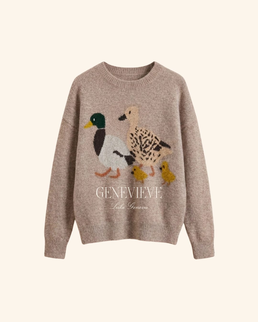 Urban Daizy Taupe Mallard Sweater