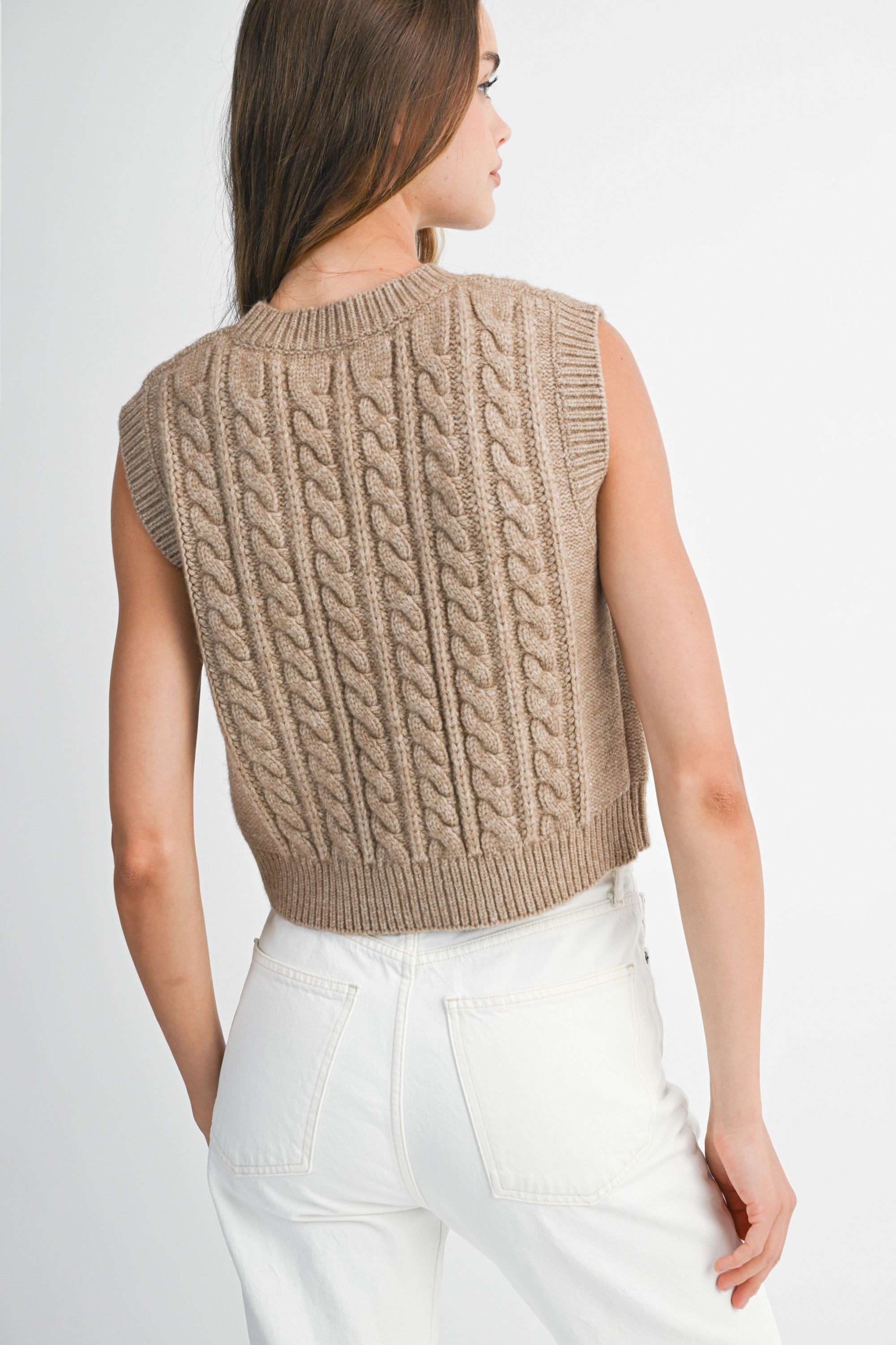 Mable Mocha Button Up Vest