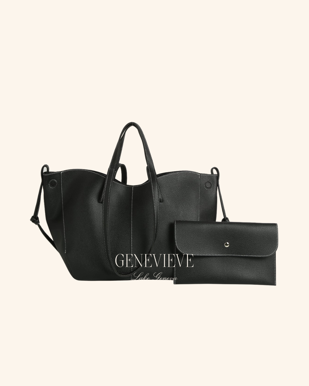 Handbag Factory Structured Side Tie Tote