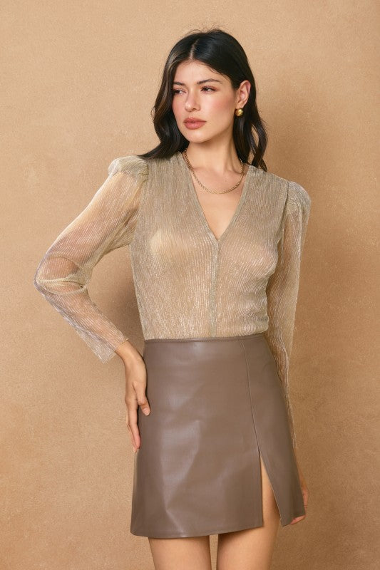 Dress Forum Faux Leather Mini Skirt (Various Colors)