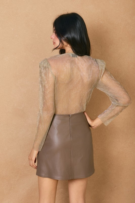 Dress Forum Faux Leather Mini Skirt (Various Colors)