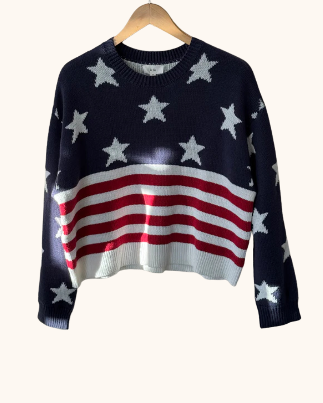 Le Lis Navy Star Flag Sweater